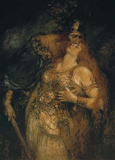 Ferdinand Leeke The Last Farewell of Wotan and Brunhilde
